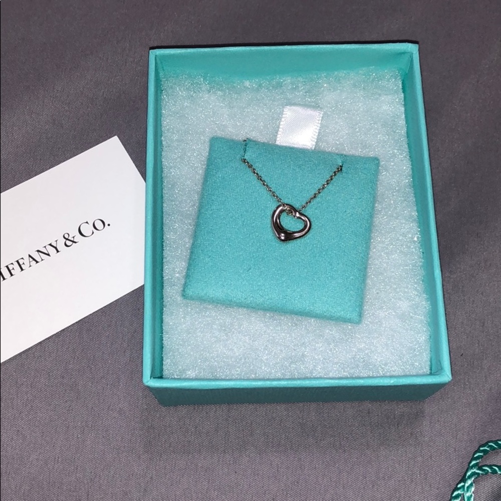 Tiffany & Co. open heart pendant necklace